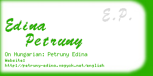 edina petruny business card